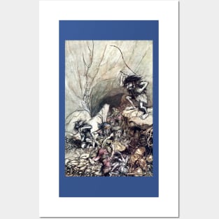 Alberich Drives the Nibelung - Arthur Rackham Posters and Art